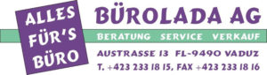 BÜROLADA AG, Vaduz – alles für's Büro Logo